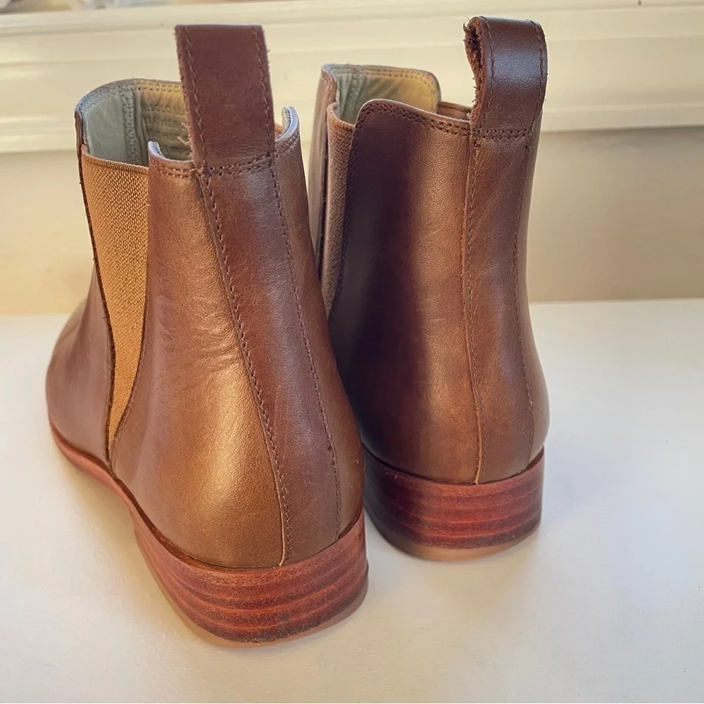 Nisolo Eva Everyday Chelsea Ankle Bootie Brown Water-resistent Memory Foam 7.5 - Picture 4 of 10